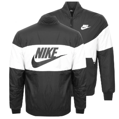 Shop Nike Synthetic Fill Bomber Jacket Black