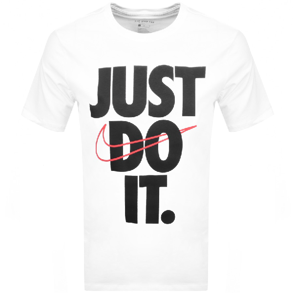 Nike Men's Sportswear Just Do It T-shirt In White | ModeSens