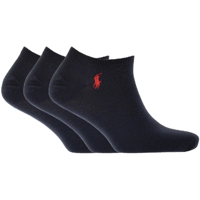 Shop Ralph Lauren 3 Pack Socks Navy