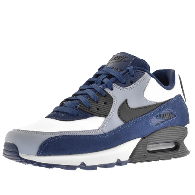 Shop Nike Air Max 90 Leather Trainers Blue