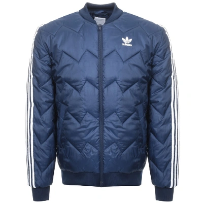 Shop Adidas Originals Adidas Superstar Quilted Jacket Navy