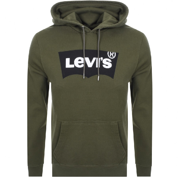 levis hoodie green