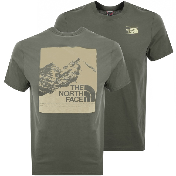 the north face green t shirt