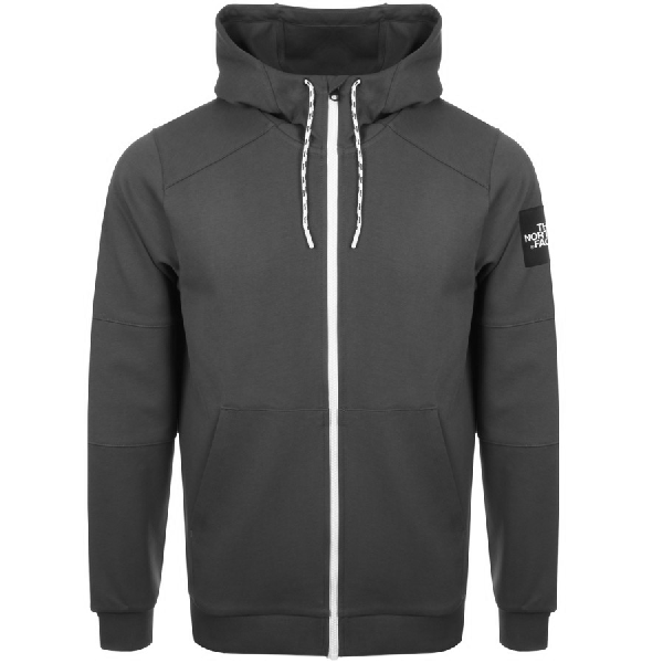 the north face black zip up hoodie