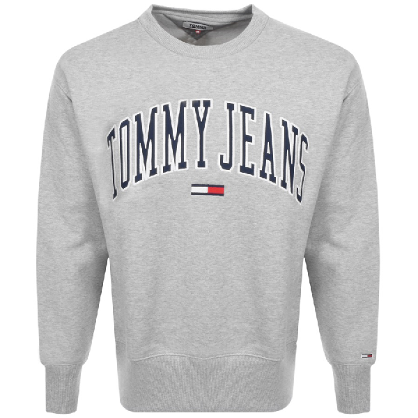 grey tommy jeans sweatshirt