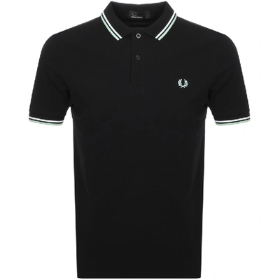 Shop Fred Perry Twin Tipped Polo T Shirt Black