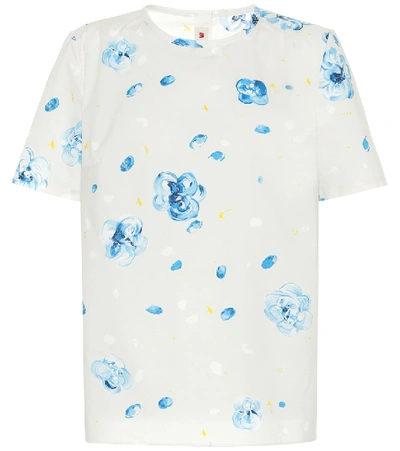 Shop Marni Floral Cotton T-shirt In White