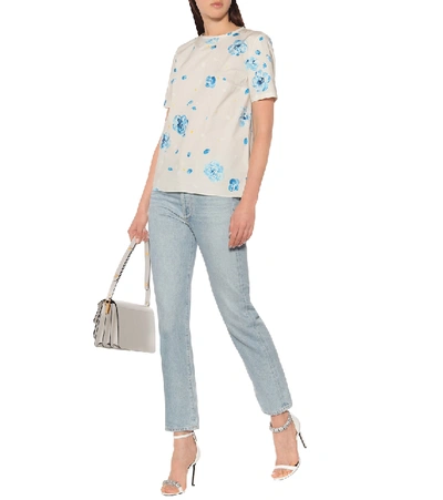 Shop Marni Floral Cotton T-shirt In White