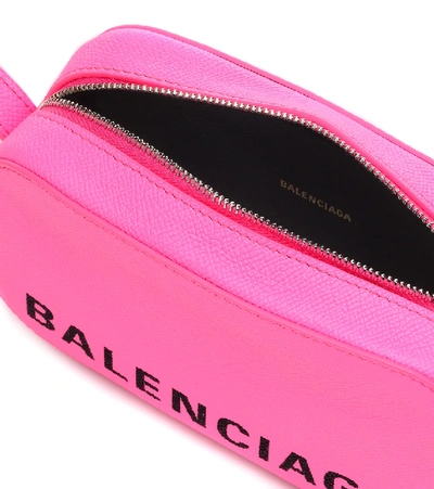 Shop Balenciaga Ville Camera Xs Leather Shoulder Bag In Pink