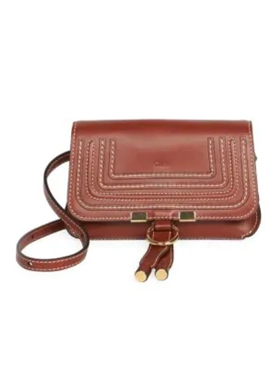 Shop Chloé Marcie Leather Belt Bag In Tan