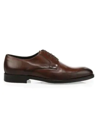 Shop To Boot New York Hansen Plain Toe Leather Oxfords In Bruciato
