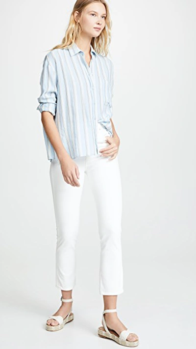 Shop Amo Chloe Crop Jeans In Sea Salt