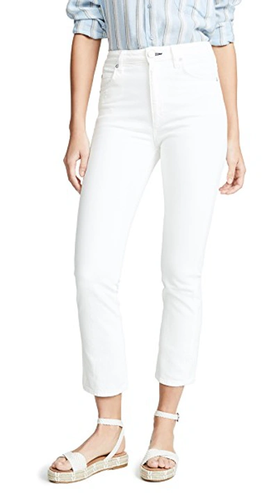 Shop Amo Chloe Crop Jeans In Sea Salt