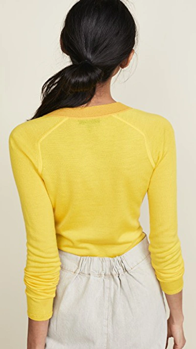 Shop Rag & Bone Pamela V Neck Sweater In Yellow