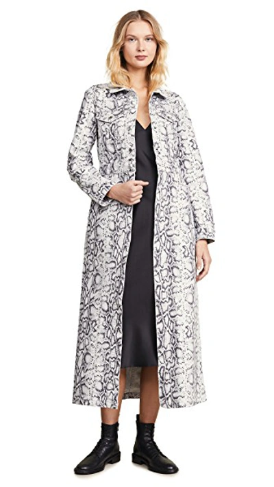 Shop Alexander Wang Printed Trench Coat In Faded Python