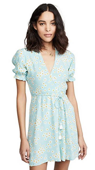 Shop Faithfull The Brand Mira Wrap Dress In Zhoe Floral Print