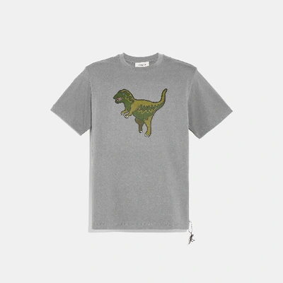 Shop Coach Rexy T-shirt In Heather Grey