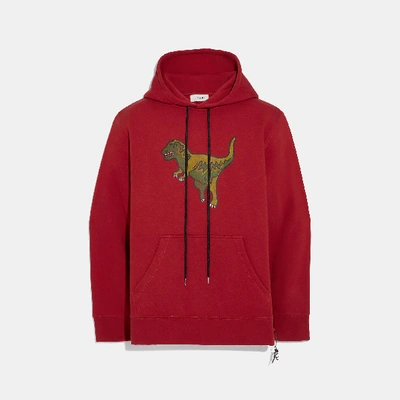 Shop Coach Rexy Hoodie In Rexy Red