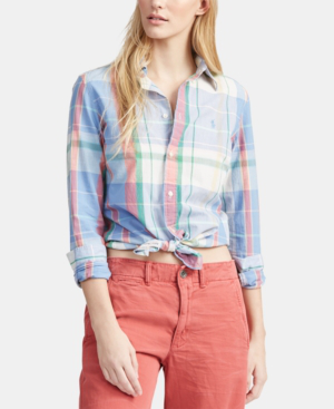 polo ralph lauren classic fit madras shirt