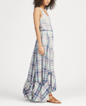 ralph lauren plaid maxi dress