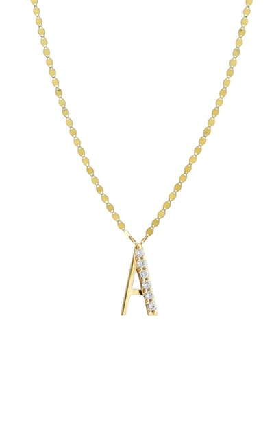 Shop Lana Jewelry Initial Pendant Necklace In Yellow Gold- A