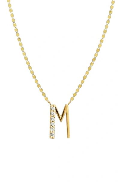 Shop Lana Jewelry Initial Pendant Necklace In Yellow Gold- M