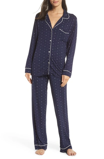 Shop Eberjey 'sleep Chic' Short Pajamas In Norther Stars/ Ivory