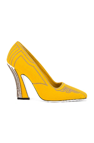 Shop Fendi Ffreedom Heel In Yellow
