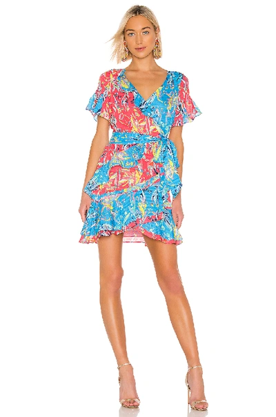 Shop Tanya Taylor Bianka Dress In Botanical Floral Guava