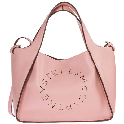 Shop Stella Mccartney Handbag Tote Shopping Bag Purse Stella Logo In Rosa