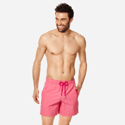 Shop Vilebrequin Men Water-reactive Swimwear Shellfish And Turtles In Pink