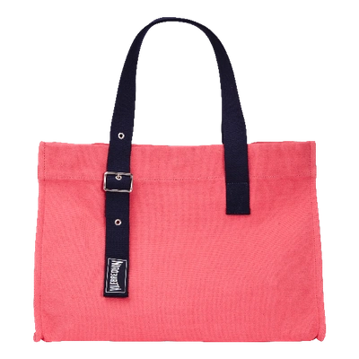 Shop Vilebrequin Big Cotton Beach Bag Solid In Pink