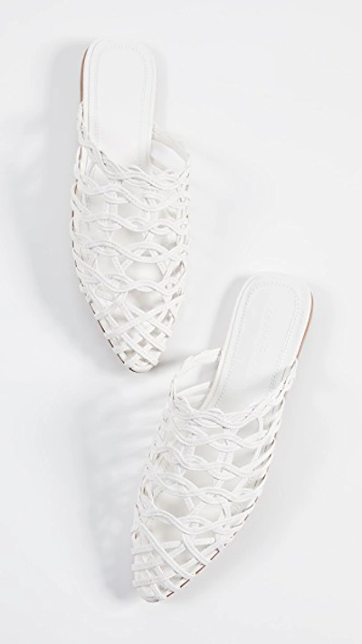 Shop Zimmermann Wave Lattice Slide Sandals In Ivory