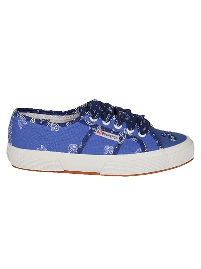 Shop Alanui Bandana Sneakers In Blue/multicolor