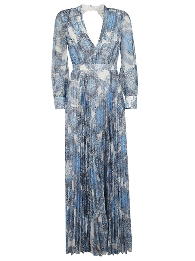 Shop Alice And Olivia Floral Maxi Dress In Blue