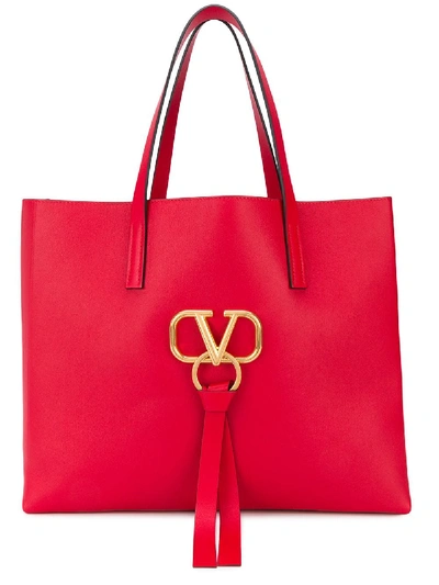 Shop Valentino Garavani Vring Tote - Red