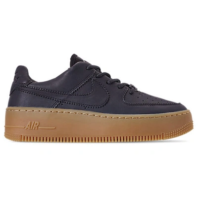 Shop Nike Women's Air Force 1 Sage Low Lx Casual Shoes In Brown Size 7.0 Leather/suede