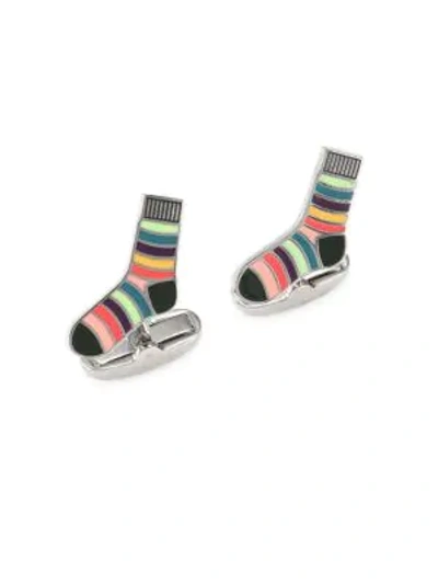 Shop Paul Smith Men's Sock Cufflinks In Neutral