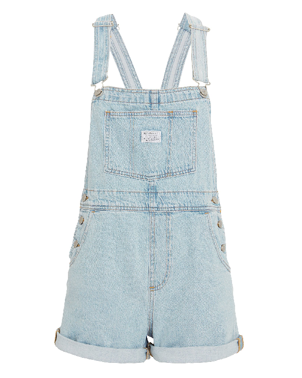 levi denim short overalls