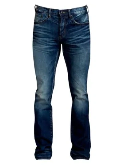 Shop Prps Demon Slim-fit Straight-leg Dark Wash Jeans In Blue
