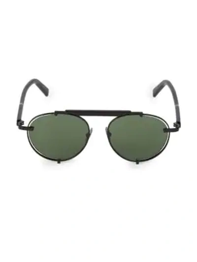 Shop Ferragamo Classic Logo Forward 52mm Aviator Sunglasses In Black