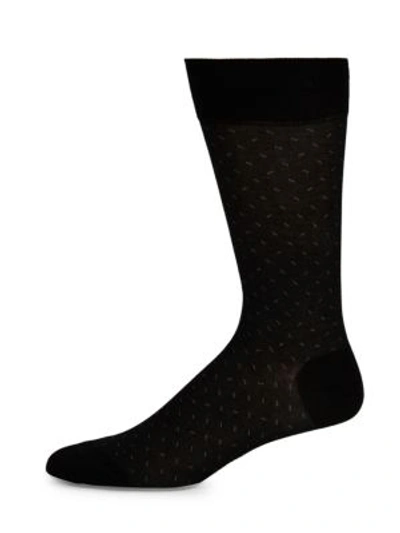 Shop Marcoliani Lisle Micro Oxford Socks In Charcoal