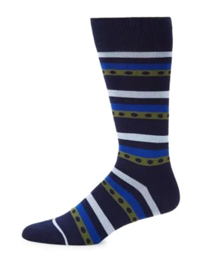 Shop Paul Smith Men's Matic Mid-calf Socks In Blue