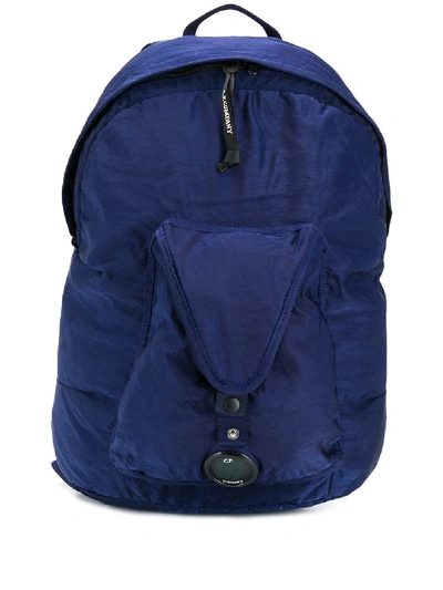 Shop C.p. Company Cp Company Lens Zipped Backpack - Blue