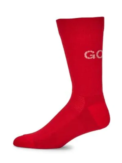 Shop Paul Smith Good Stretch-cotton Mid-calf Socks In Red