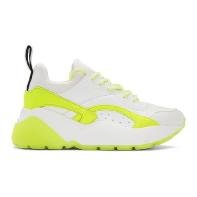 Shop Stella Mccartney White And Yellow Eclypse Sneakers