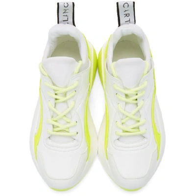 Shop Stella Mccartney White And Yellow Eclypse Sneakers