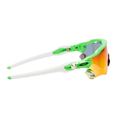 Shop Vetements Orange And Green Oakley Edition Spikes 200 Radar Ev Sunglasses