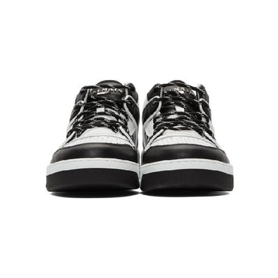 Shop Balmain Black And White Kane Sneakers