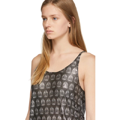 Shop Paco Rabanne Black Contrasting Band Tank Top In V005 Black